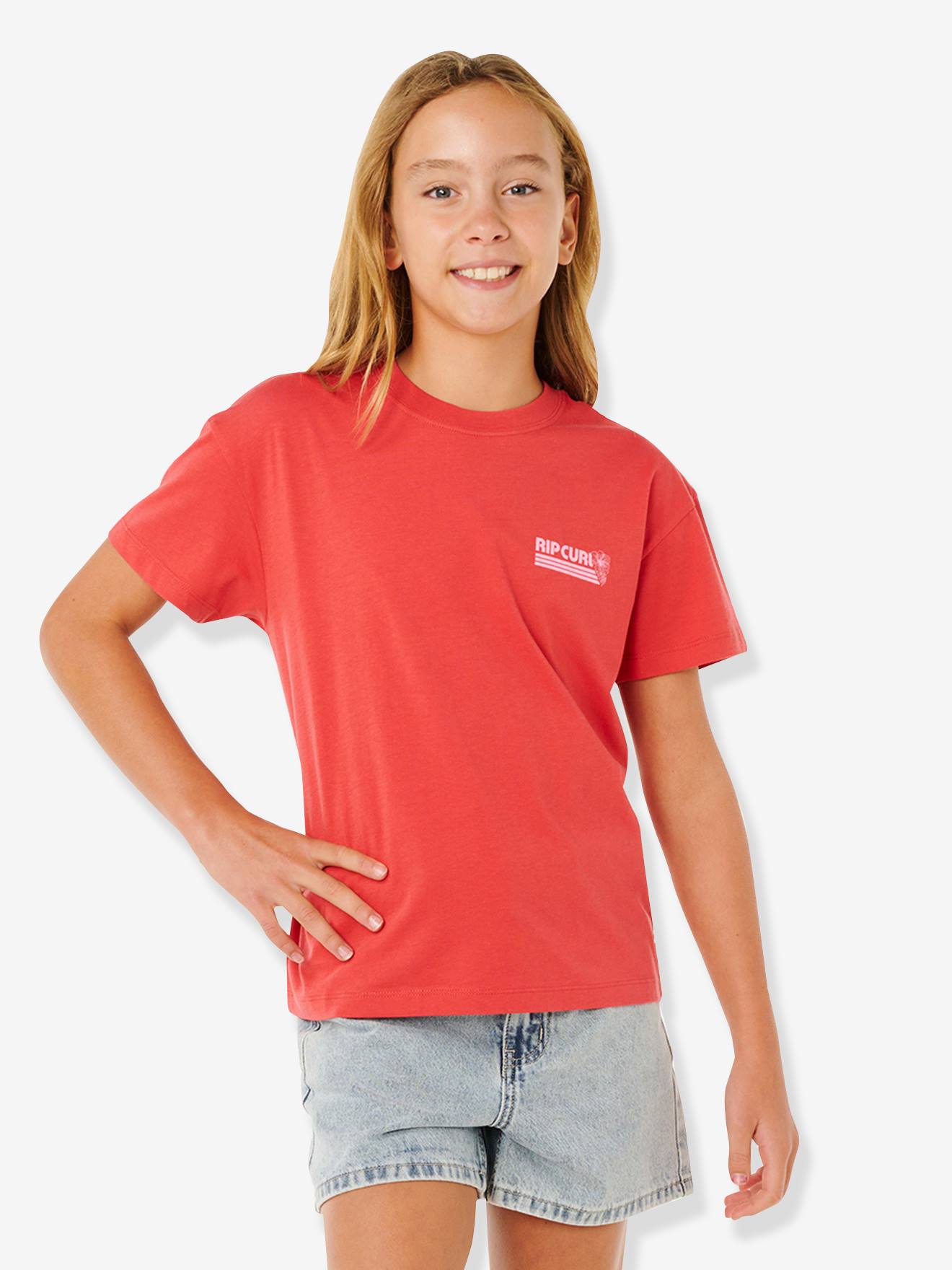 T-shirt manches courtes fille rouge T-shirt manches courtes fille rouge