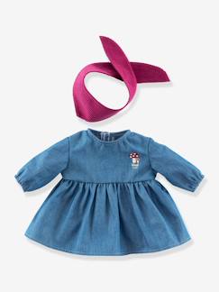 Jouet-Robe en jean et foulard pour poupon