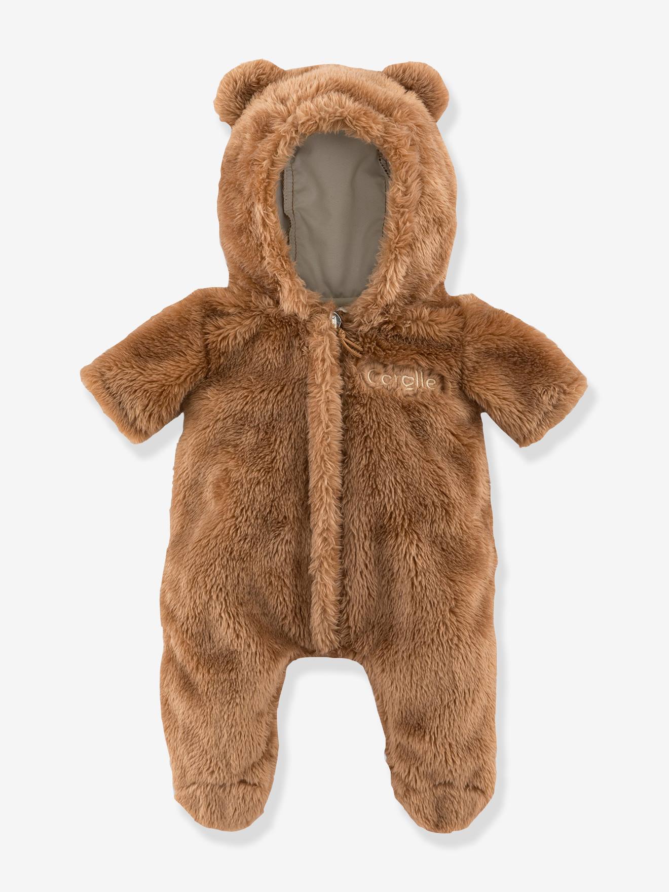 Vêtements poupon pilote ours brun marron
