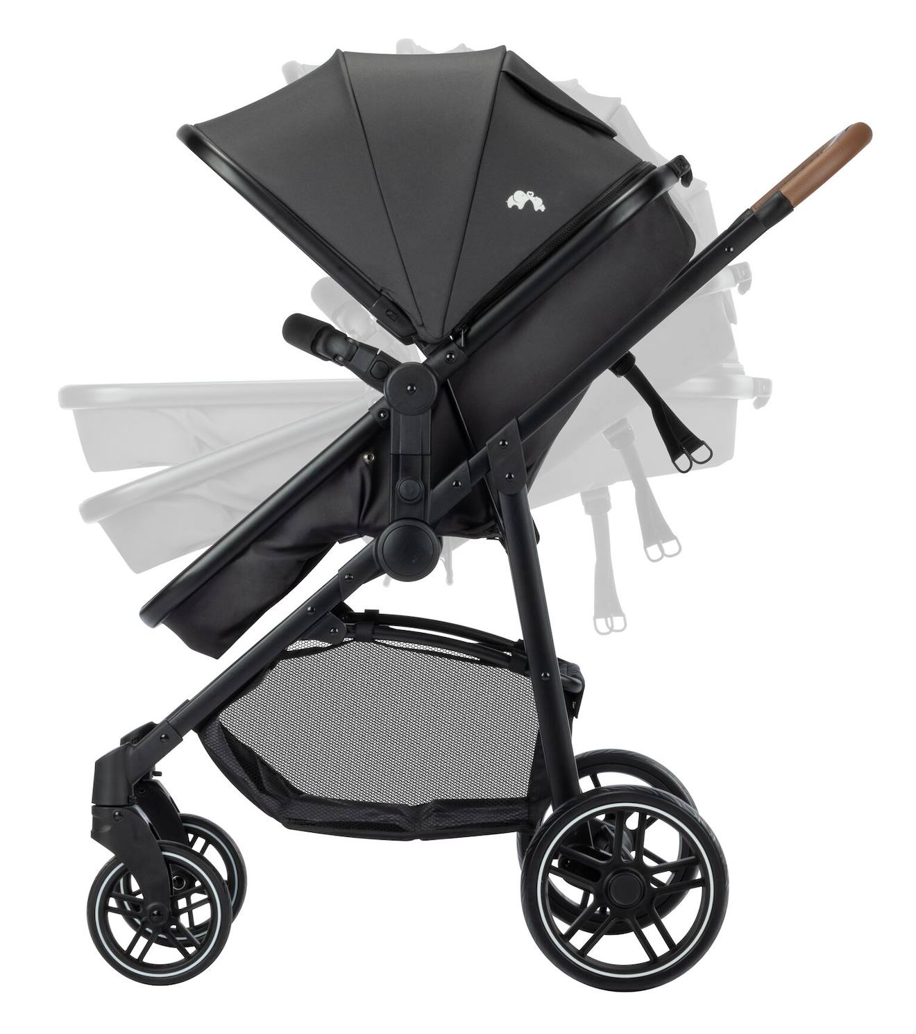 Poussette 3 En 1 I-size Avec Assise Convertible En Nacelle Et Cosi, Haze Trio Lux Mineral Graphite (Bébé Confort) - Image 2