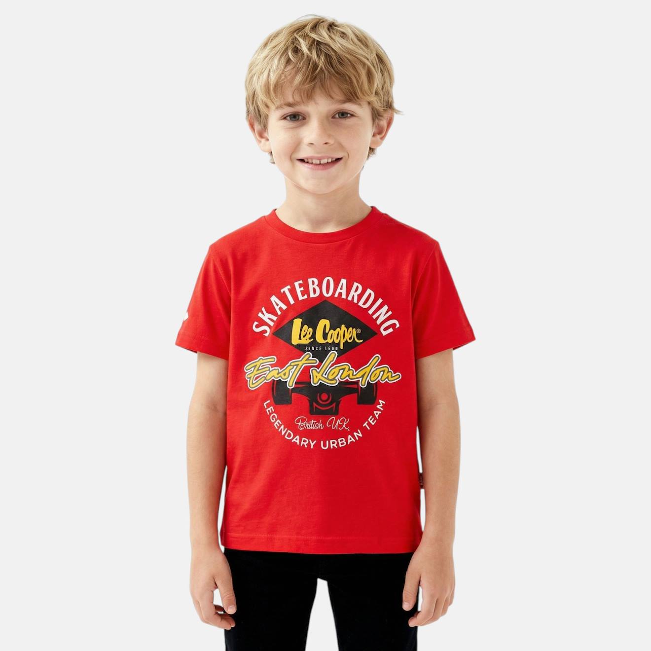 T-shirt Manches Courtes Garçon Avec Imprimé Rouge