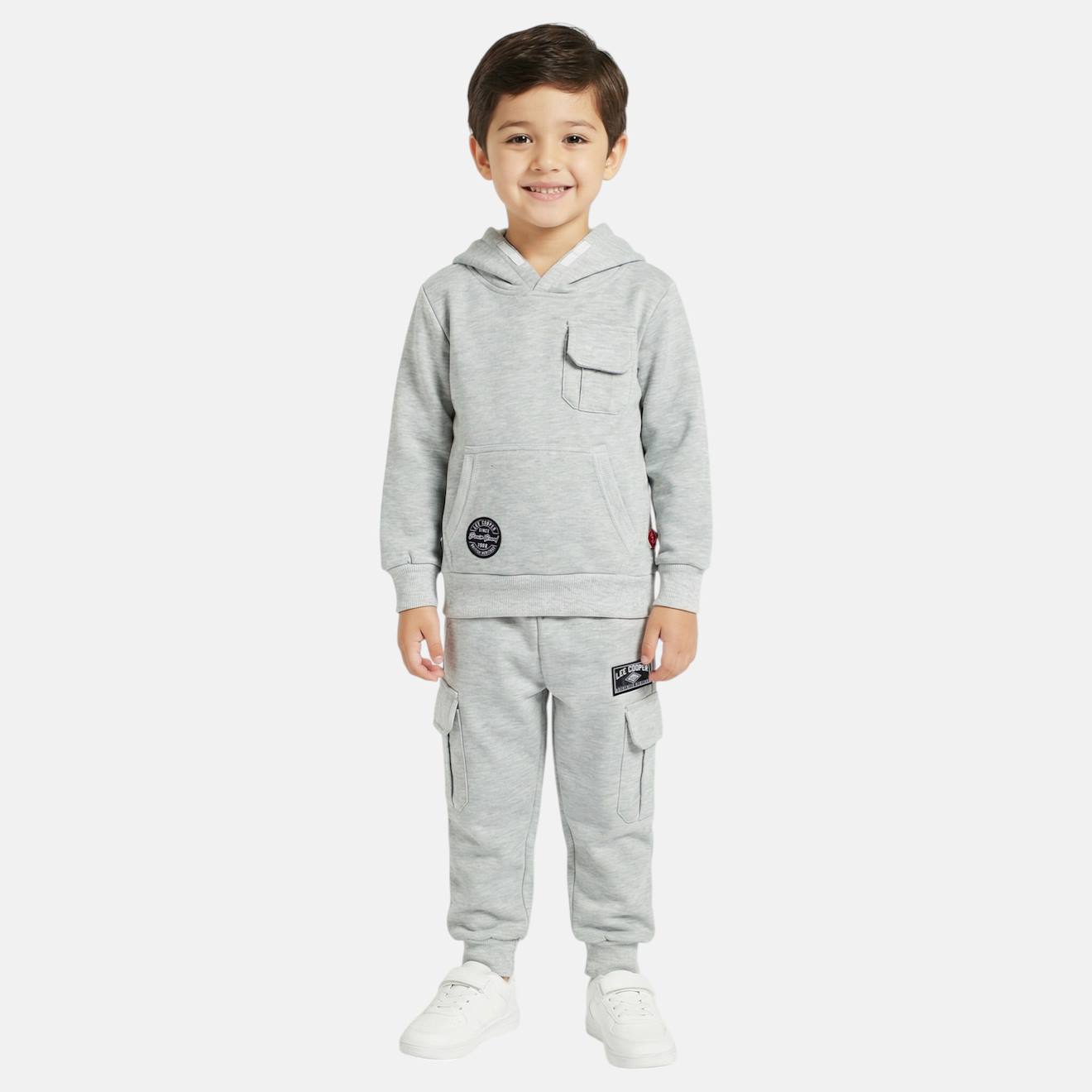 Sweat À Capuche Avec Poche Et Pantalon De Jogging Gris