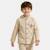 Veste sweat à capuche boutonnée garçon Ecru+Kaki+Marine 1 - vertbaudet enfant 