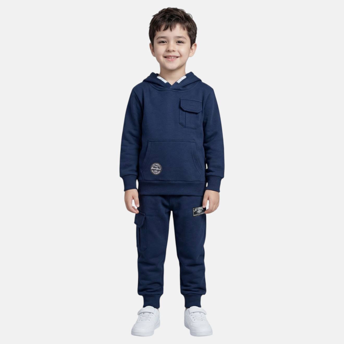 Sweat À Capuche Avec Poche Et Pantalon De Jogging Marine