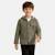 Veste sweat à capuche boutonnée garçon Ecru+Kaki+Marine 6 - vertbaudet enfant 