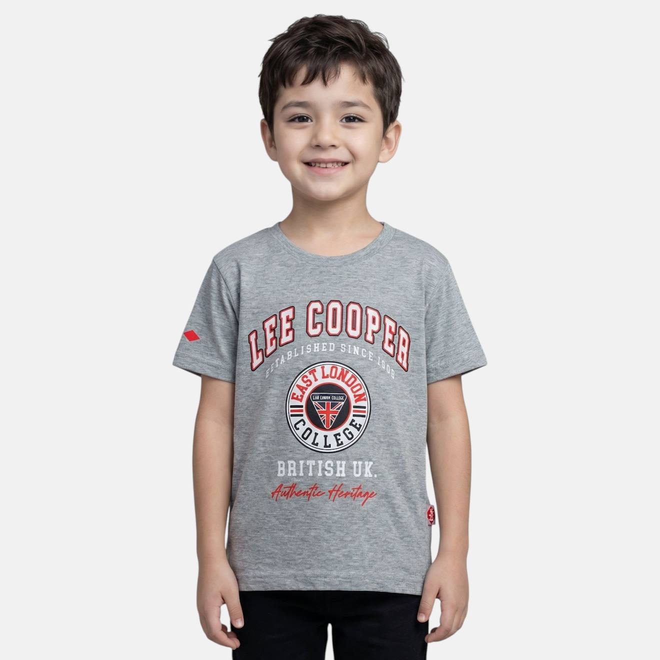 T-shirt Manches Courtes Avec Imprimé Gris