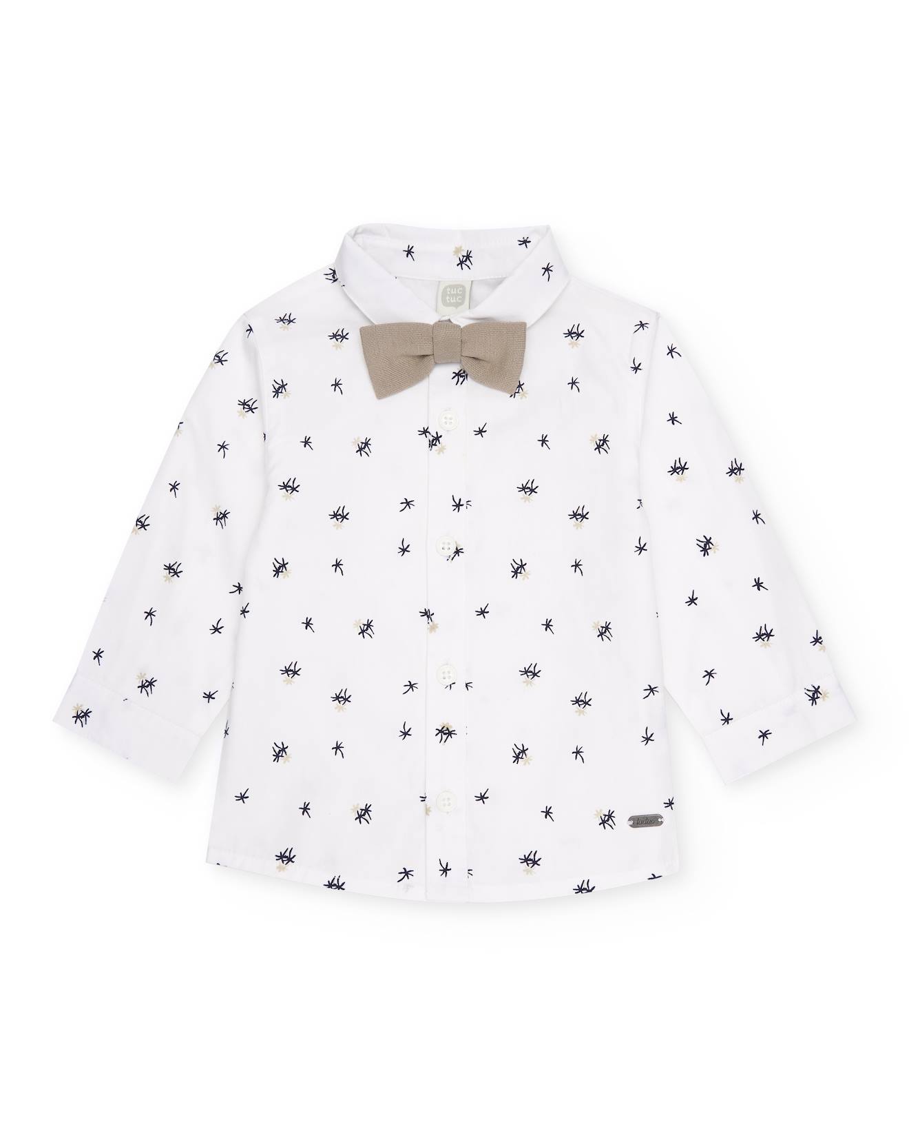 Chemise Garon En Tissu Uni Avec Nud Papillon Amovible Blanc 23 €