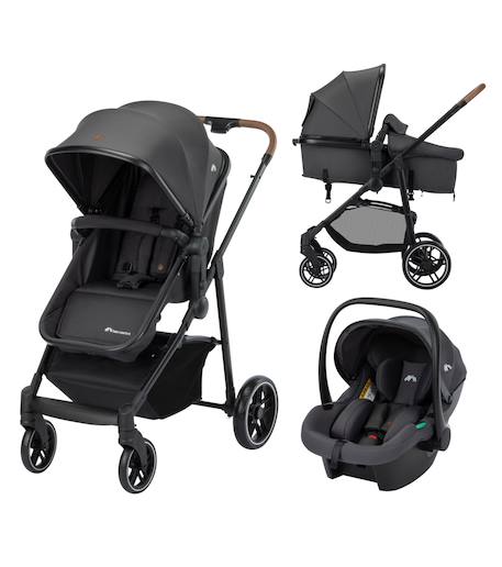 Bébé Confort - Poussette 3 En 1 I-size Avec Assise Convertible En Nacelle Et Cosi, Haze Trio Lux Mineral Graphite