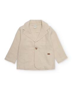 Veste blazer garçon en tissu uni avec revers classiques  - vertbaudet enfant