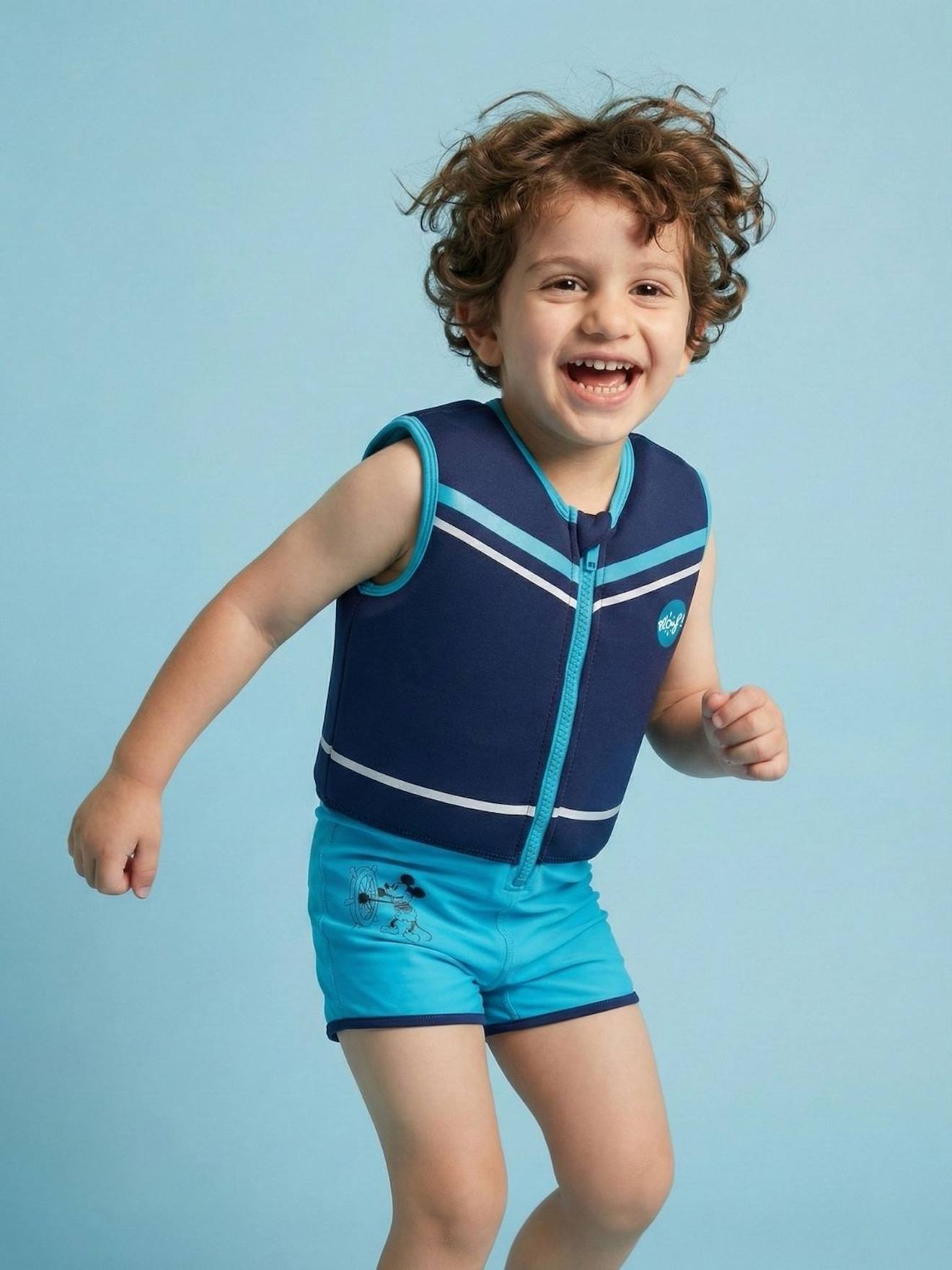 Maillot De Bain Flottant Enfant - Funny Bleu Noir Blanc 61 €