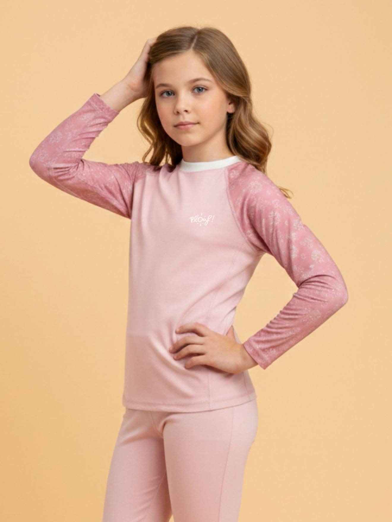 T-shirt Anti-uv Fille : Lily-rose Rose Clair