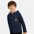 Veste sweat à capuche boutonnée garçon Ecru+Kaki+Marine 11 - vertbaudet enfant 