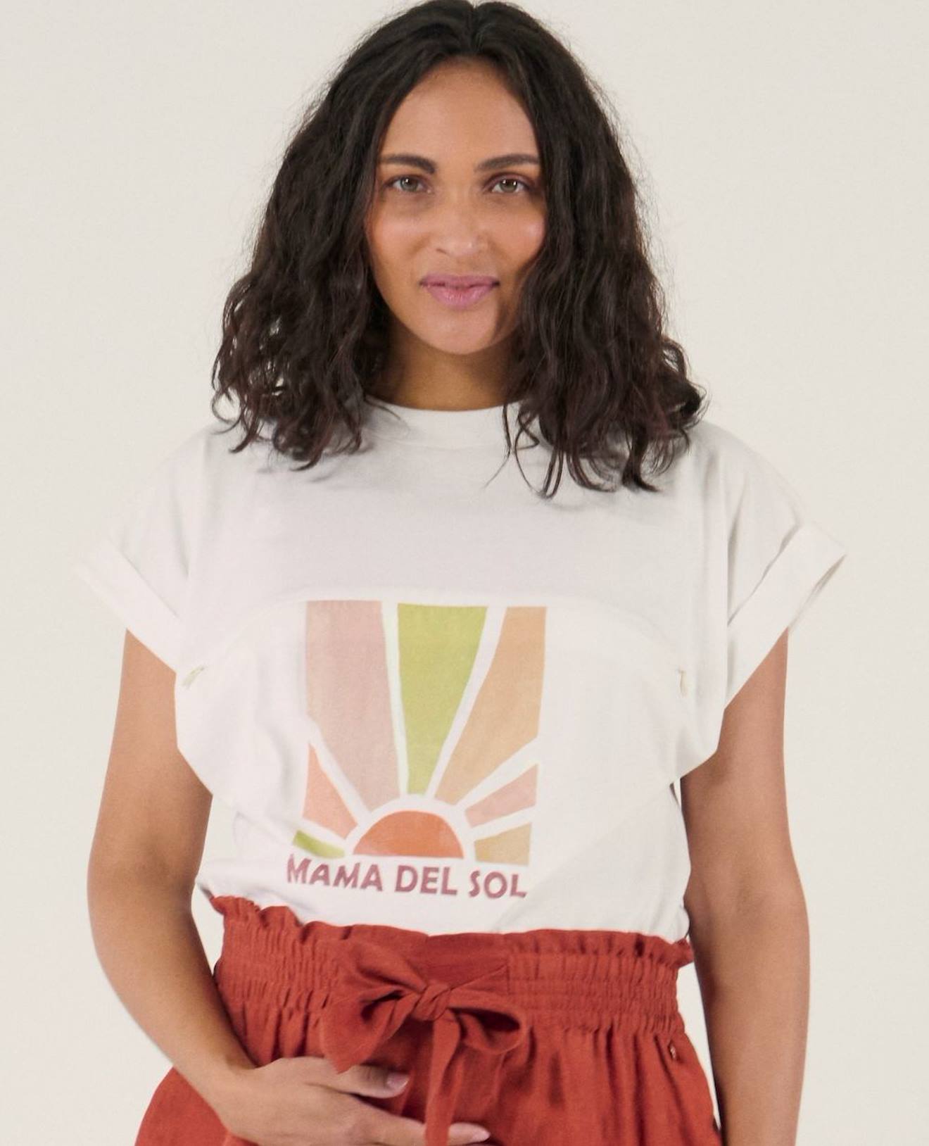 T-shirt D'allaitement Mama Del Sol Blanc