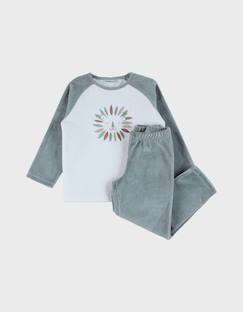 Pyjama bébé velours imprimé  - vertbaudet enfant