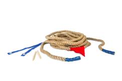 Jouet-Tir à la corde 10 m - jeu extérieur enfants - ligne milieu et drapeau inclus