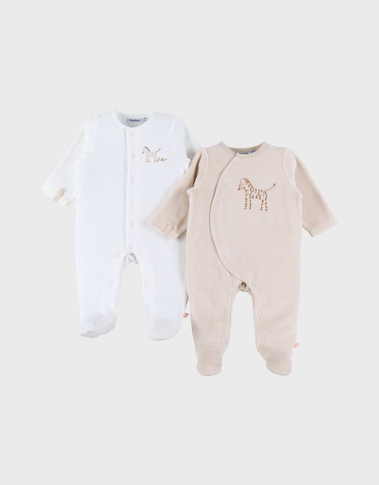 Lot De 2 Pyjamas Bébé Velours Beige (Noukie's) - Couverture