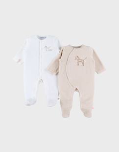 Lot de 2 pyjamas bébé velours  - vertbaudet enfant