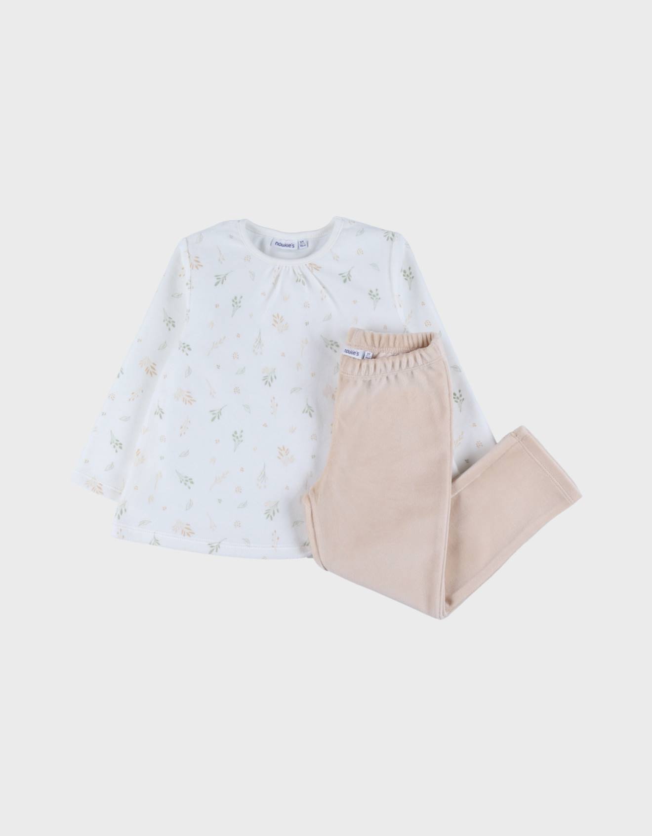 Pyjama Velours Imprimé Rose