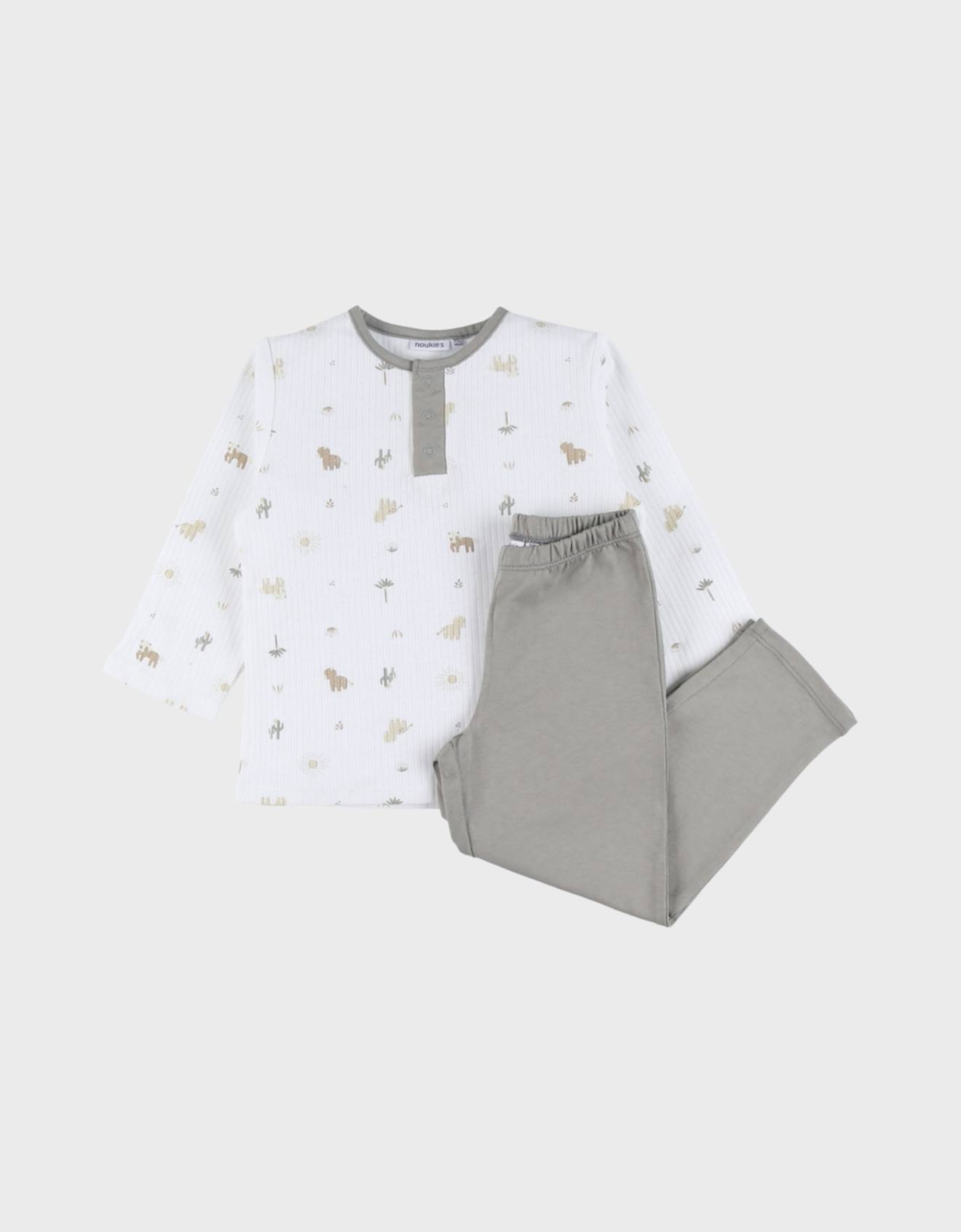 Pyjama Jersey Imprimé Beige