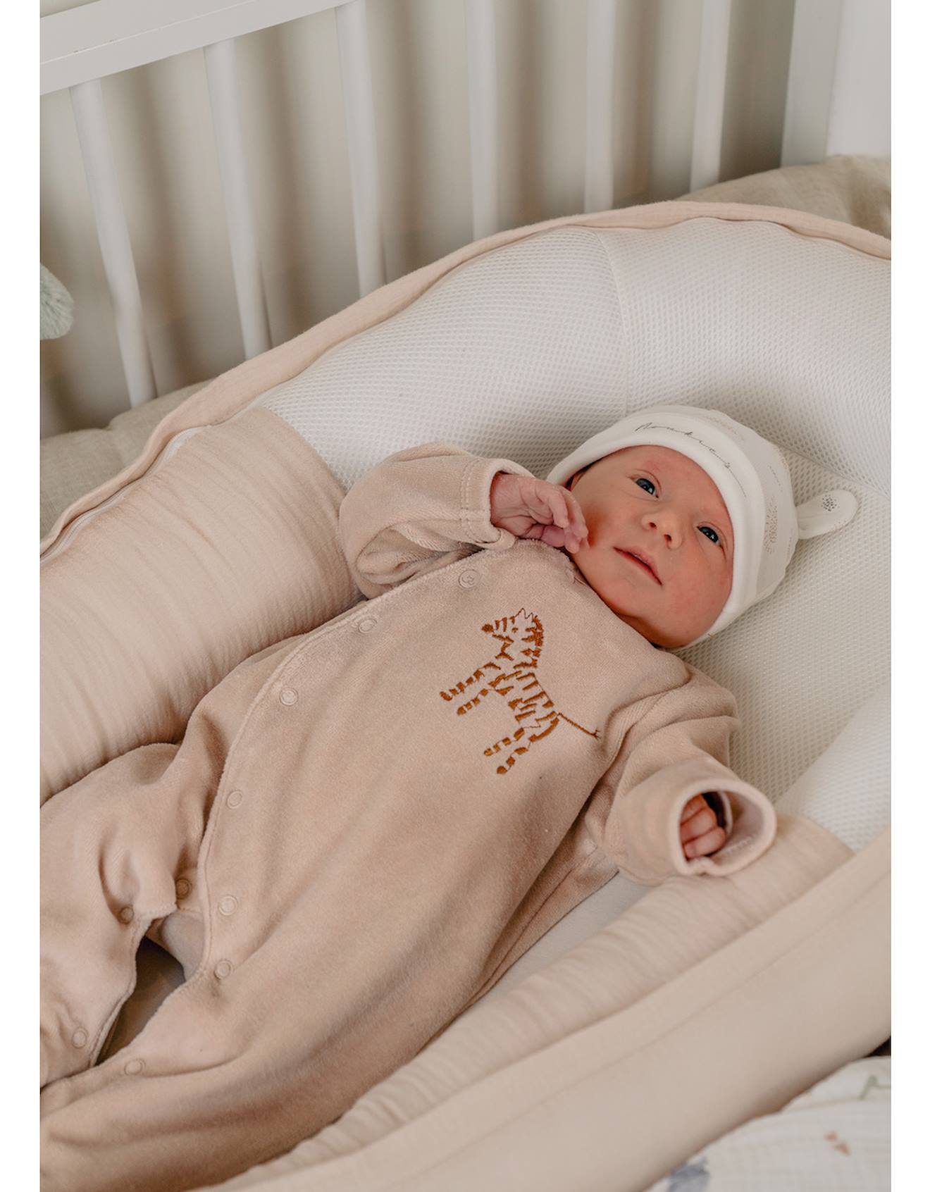 Lot De 2 Pyjamas Bébé Velours Beige (Noukie's) - Image 1