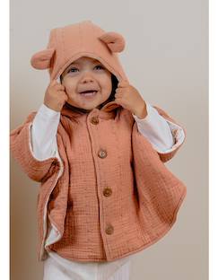 Bébé-Manteau, combipilote, nid d'ange-Manteau-Poncho bébé mousseline de coton bio