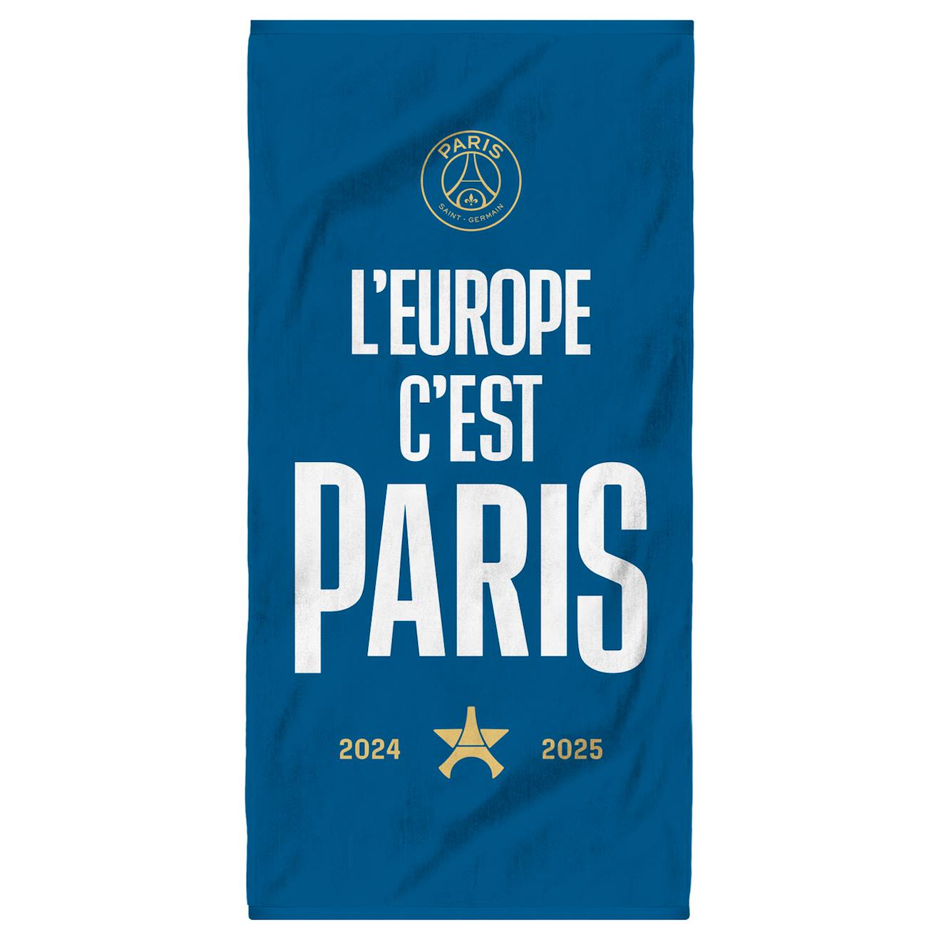 Serviette De Bain Et De Plage Imprimée 100% Coton, Psg Nation Bleu Nuit
