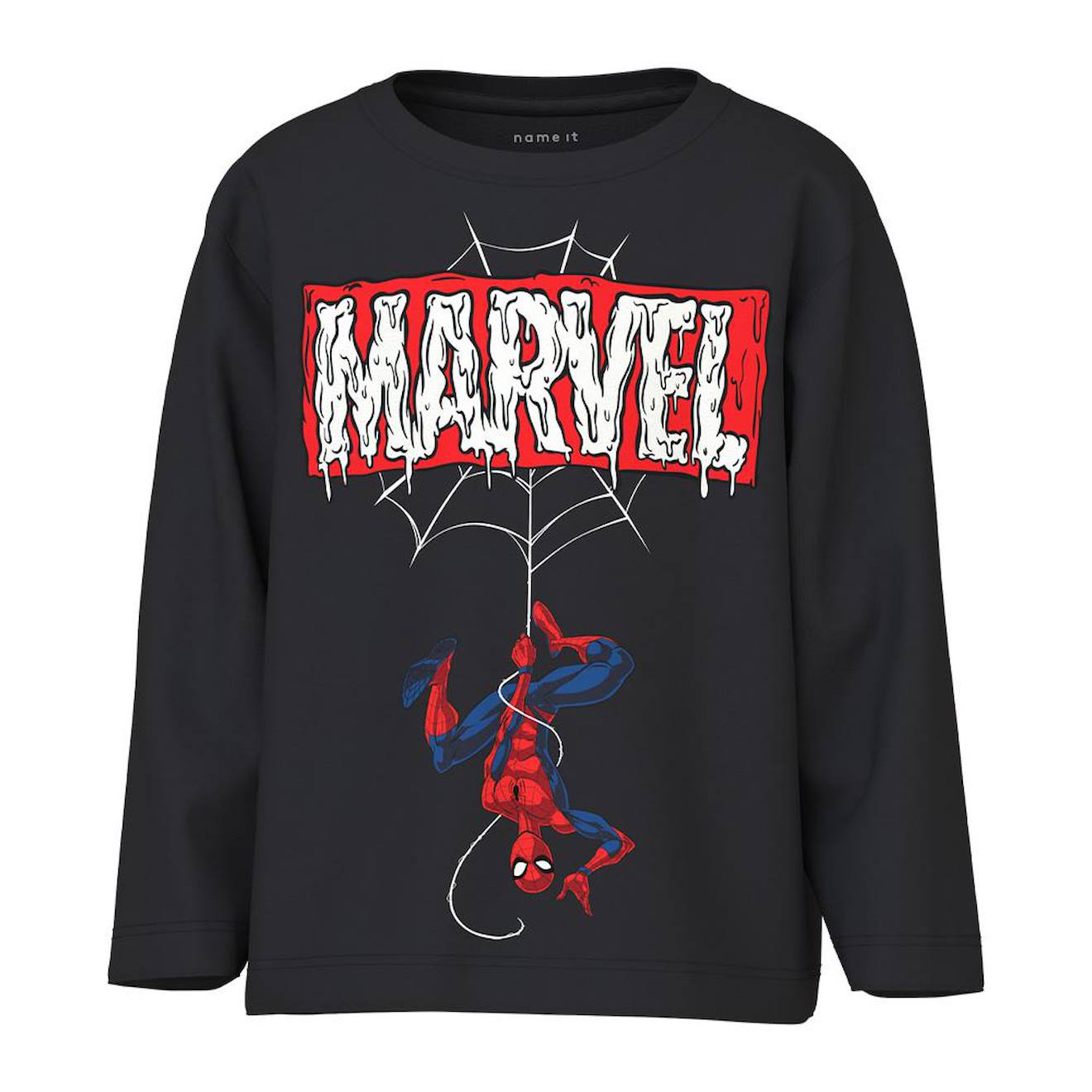 Sweat Noir Garçon Spiderman Noir