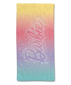 Linge de maison et décoration-Linge de bain enfant-Serviette de plage barbie arc-en-ciel coton