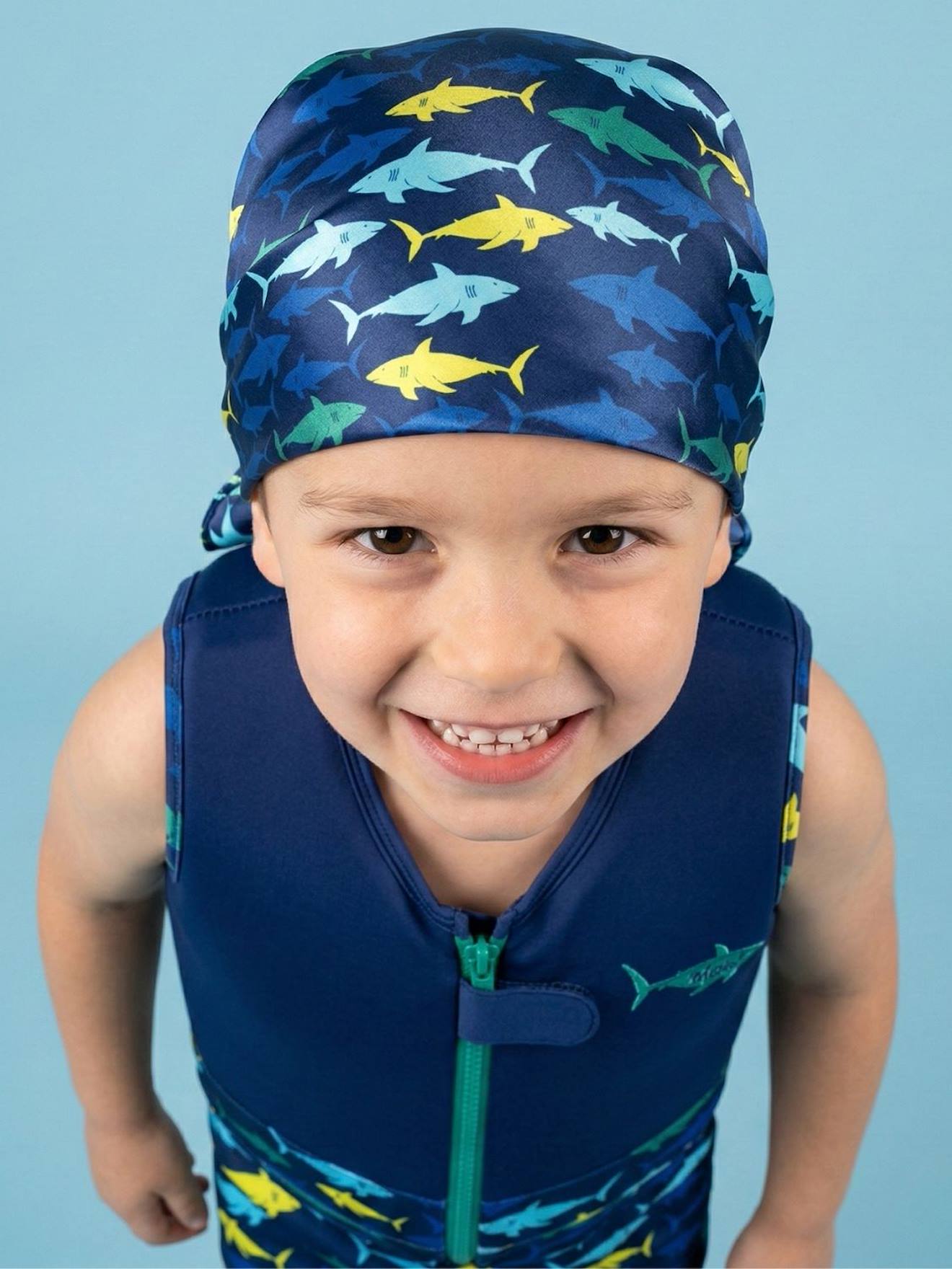 Bandana De Plage Anti-uv Bleu Marine