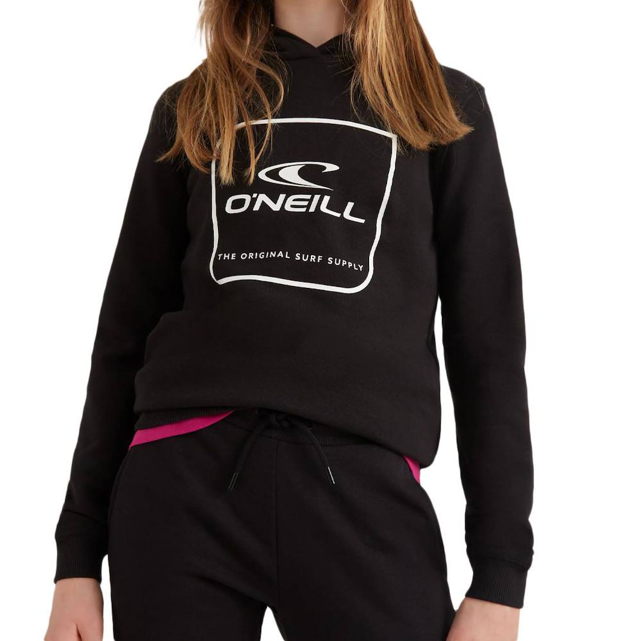 Sweat À Capuche Fille Cube Noir