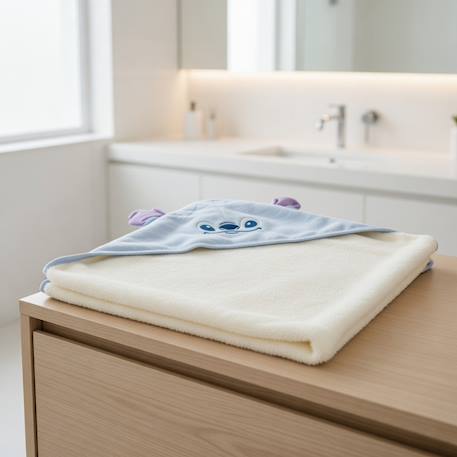 Cape de bain stitch coton et polyester  - vertbaudet enfant