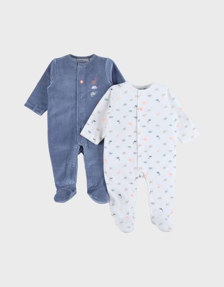 Bébé-Lot de 2 pyjamas bébé en velours