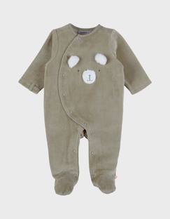 Pyjama bébé velours brodé  - vertbaudet enfant