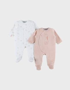 Lot de 2 pyjamas bébé velours  - vertbaudet enfant