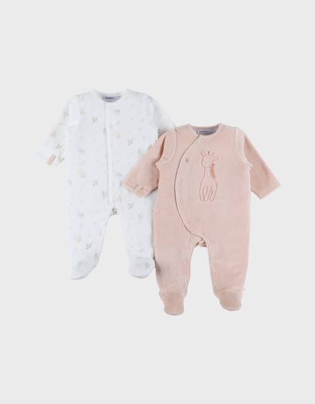Bébé-Lot de 2 pyjamas bébé velours