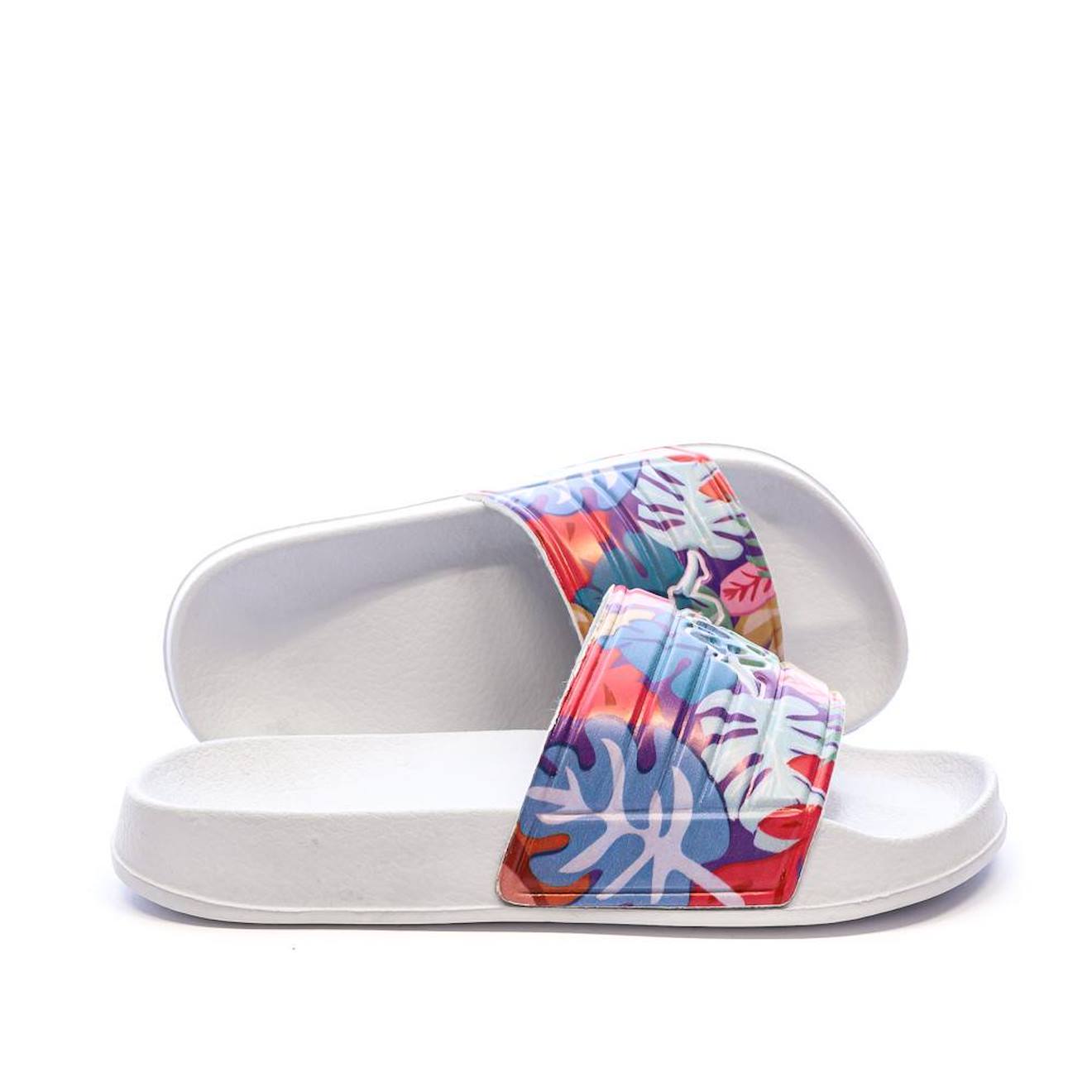 Claquettes À Fleurs Sarty 2 Blanc