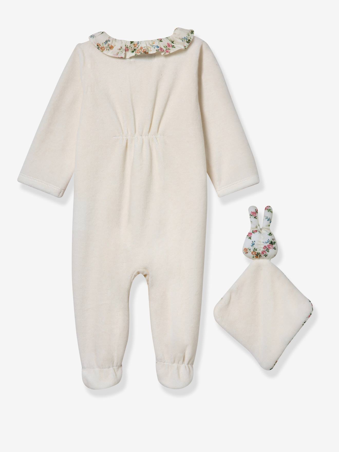 Ensemble pyjama naissance avec doudou blanc