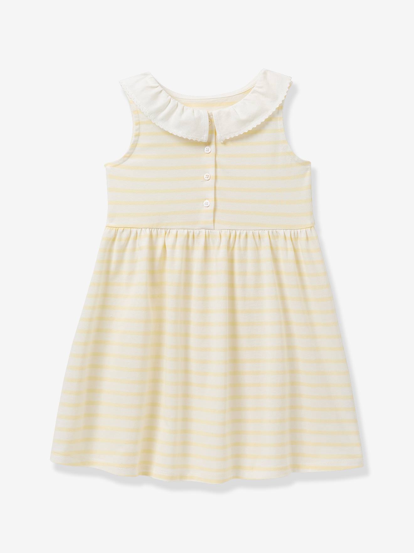 Robe courte fille jaune