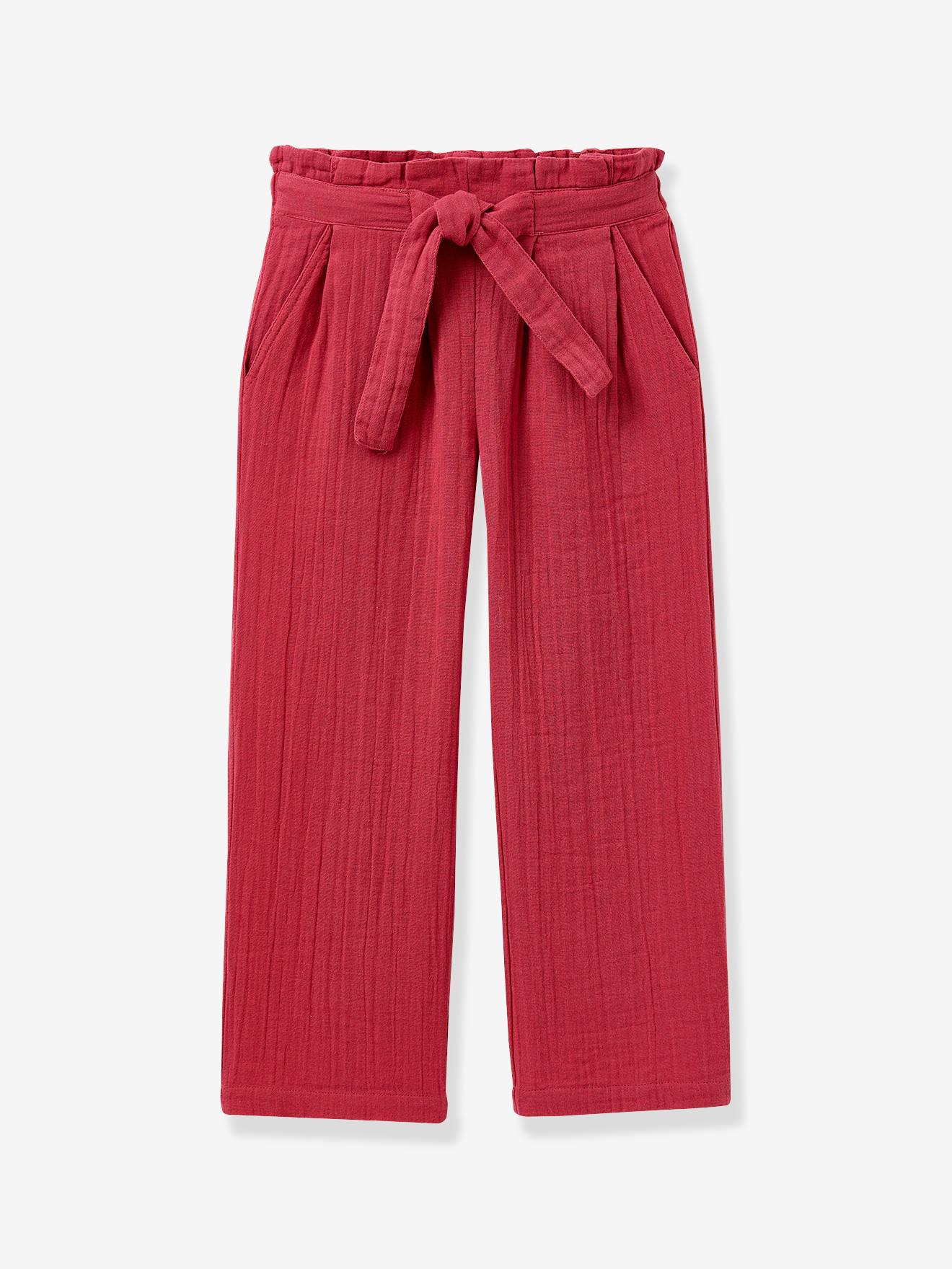 Pantalon ceinturé fille grenadine Pantalon ceinturé fille grenadine