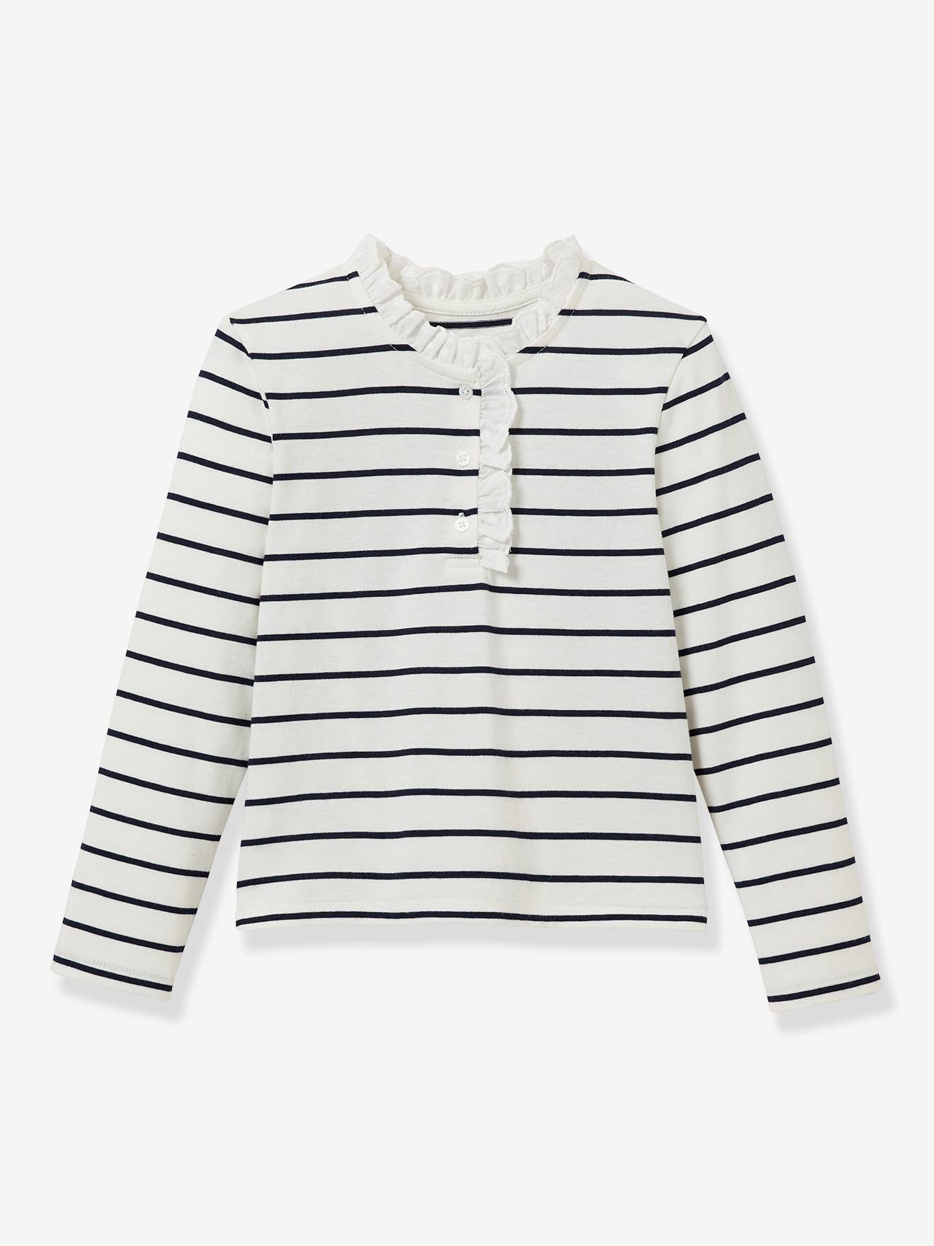 Tee-shirt ray manches longues fille marine 18 €