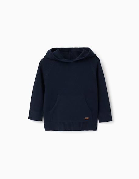 Bébé-Pull en maille avec capuche b&s