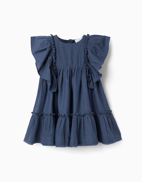 Bébé-Robe en coton et lin avec manches à volants you&me