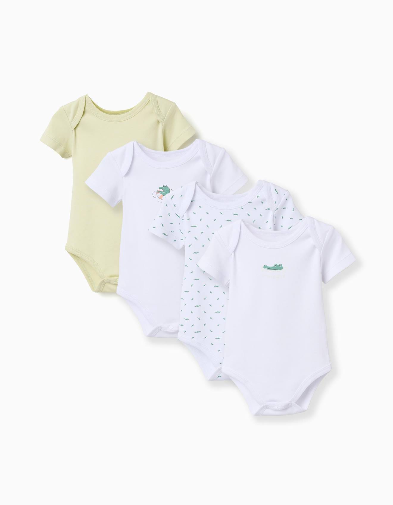 4 Bodies En Coton Avec Motif De Crocodile Multicolore 17 €
