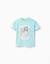 T-shirt en coton avec imprimé bluey et bingo Bleu clair 1 - vertbaudet enfant 