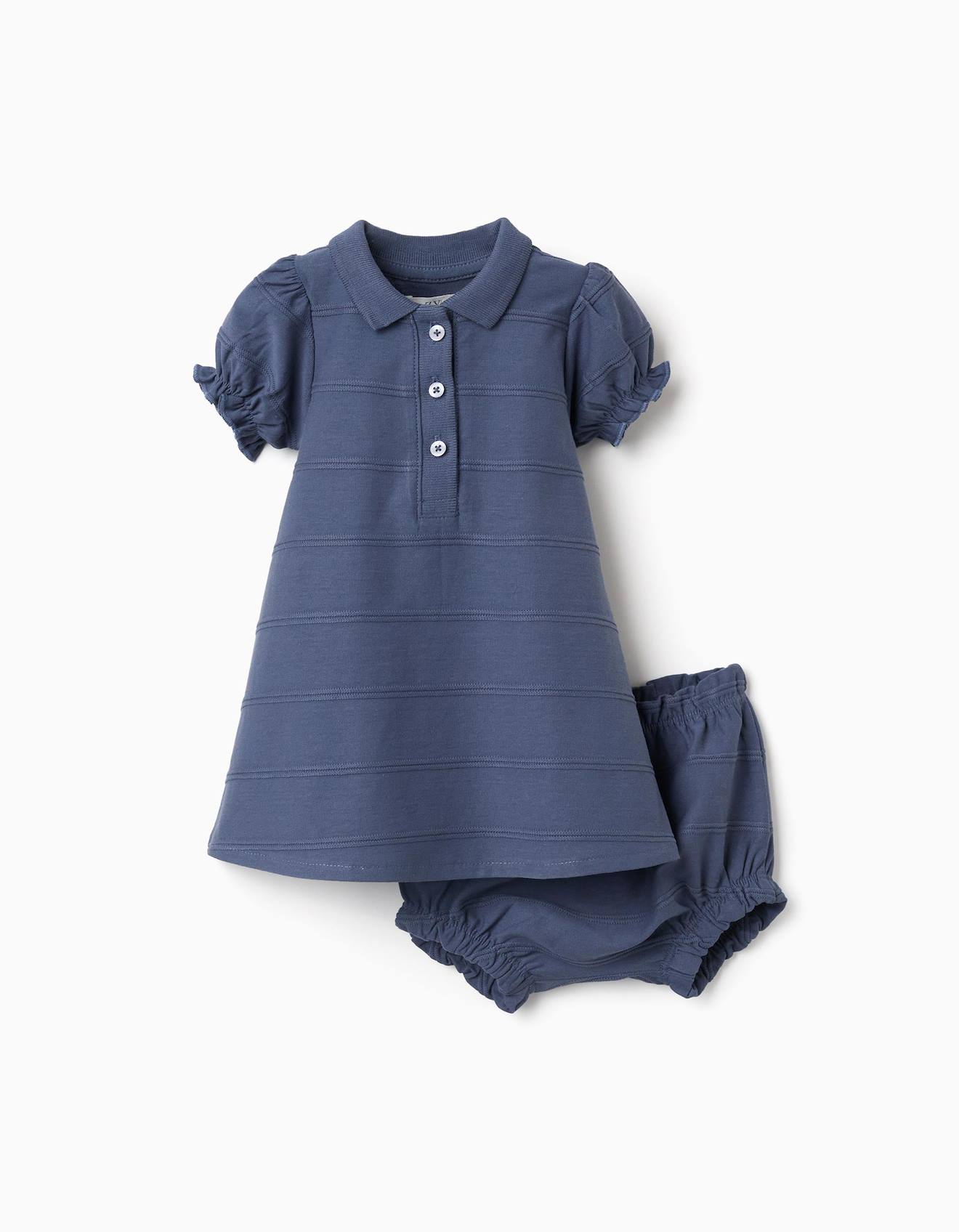 Robe Bloomer En Coton Avec Lignes Embosses Bs Bleu 18 €