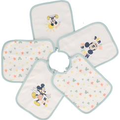 Puériculture-Repas-Lot de 5 bavoirs mickey coton
