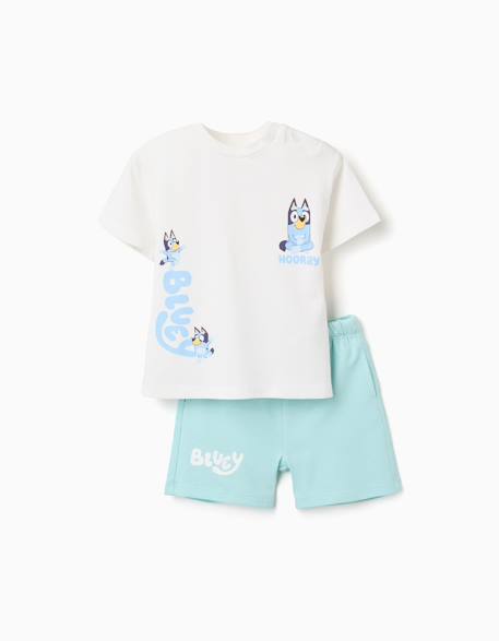 Bébé-T-shirt en coton + short avec bluey