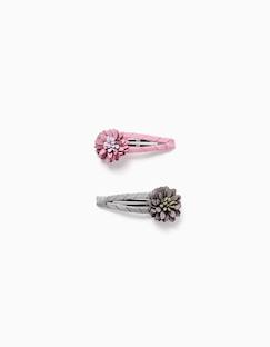 Lot de 2 barrettes avec application floral  - vertbaudet enfant
