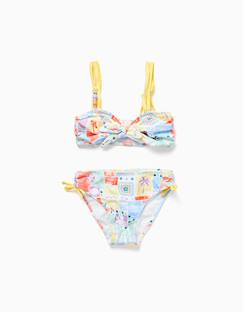 Maillot de bain 2 pièces avec imprimé et perles  - vertbaudet enfant