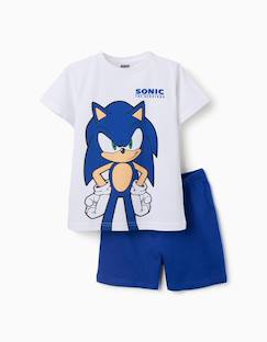 -Pyjama à manches courtes en coton avec imprimé sonic
